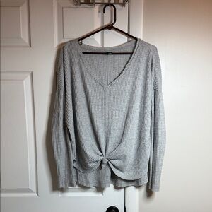 Wild Fable Textured Gray Sweater